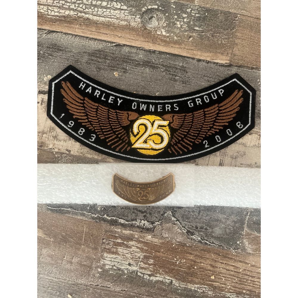 Harley owners group 25 year patch and pin‎